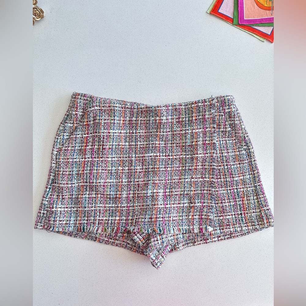 Zara Multicolor Tweed Skort
